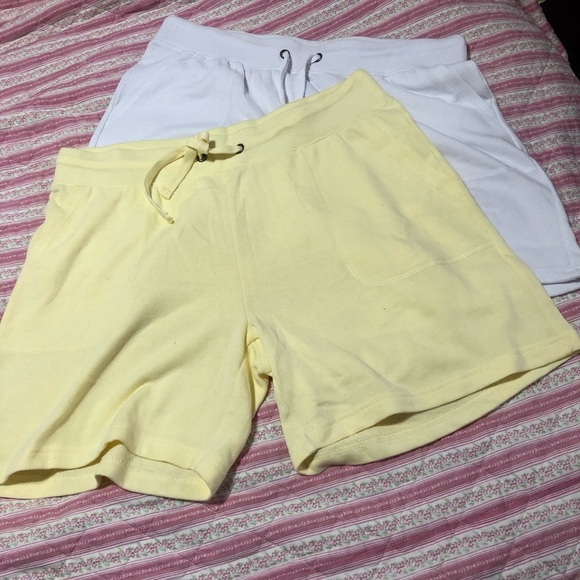Yellow and White shorts- Cozy Collection -large2 pairs- new or like new - Picture 7 of 10